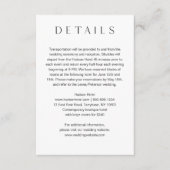 HARLOWミニマル結婚リストの詳細5x3.5 エンクロージャーカード (正面)