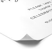 HARLOWミニマル結婚式の引き出物標識 ポスター (角)