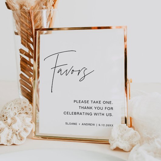 HARLOWミニマル結婚式の引き出物標識 ポスター