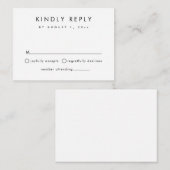 HARLOWモダンシンプルRSVPカードテンプレート エンクロージャーカード (正面/裏面)