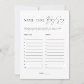 HARLOW名そのベビーチューニングベビーシャワーゲームカード 招待状 (正面)