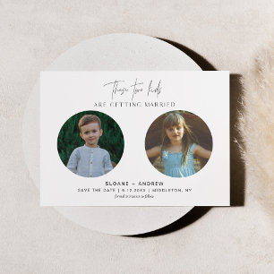 HARLOW幼少期の写真セーブ・ザ・デート案内 招待状