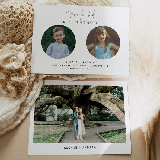 HARLOW幼少期の写真セーブ・ザ・デート案内 招待状