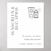 HARLOW日焼け止め結婚とバグのサイン ポスター (正面)