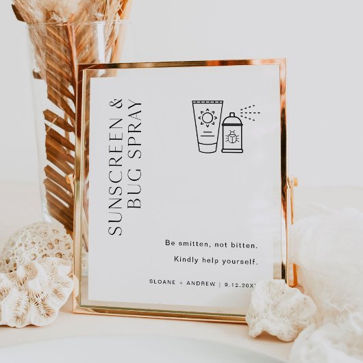 HARLOW日焼け止め結婚とバグのサイン ポスター