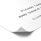 HARLOW踊り足結婚のビーチサンダル標識 ポスター (角)