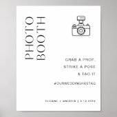 Harlow フォトブース ウェディングサイン ポスター (正面)