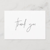 HARLOW ミニマルな結婚式のお礼カード（フラット） エンクロージャーカード (正面)