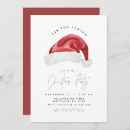 HARLOW 現代的でミニマルなサンタ帽のクリスマスパーティー 招待状