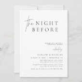 HARLOW 現代的な前夜の食事のリハーサルディナー 招待状 (正面)