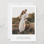 Harlow 現代的ミニマル写真 Save The Date 招待状 (裏面)