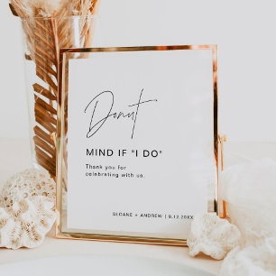 HARLOW Donut結婚のSign Donut Mindもし I Do ポスター