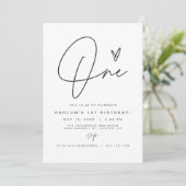 HARLOW EdgyミニマモダンリストONE 1st誕生日 招待状 (スタンド正面)