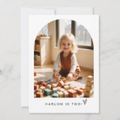 HARLOW EdgyミニマモダンリストONE 1st誕生日 招待状 (裏面)