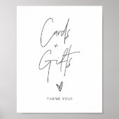 HARLOW Edgyミニマルモダンリストカードとギフトサイン ポスター (正面)