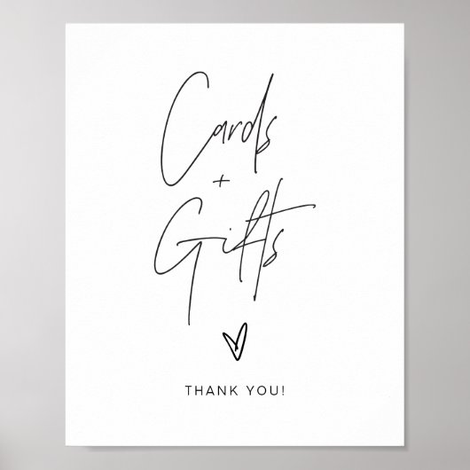 HARLOW Edgyミニマルモダンリストカードとギフトサイン ポスター (正面)