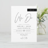 HARLOW Edgy はっきりしたモダン We Do Photo 結婚's 招待状 (スタンド正面)