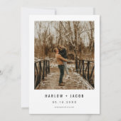 HARLOW Edgy はっきりしたモダン We Do Photo 結婚's 招待状 (裏面)