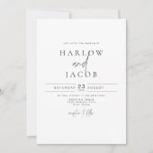 HARLOW Edgy はっきりしたモダン We Do Photo 結婚's 招待状 (正面)
