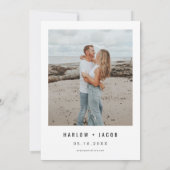 HARLOW Edgy はっきりしたモダン We Do Photo 結婚's 招待状 (裏面)