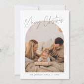 HARLOW Edgy Arch写真モダンクリスマスカード 招待状 (正面)