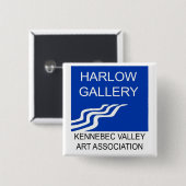 Harlow Gallery/KVAAのロゴボタン 缶バッジ (正面&裏面)