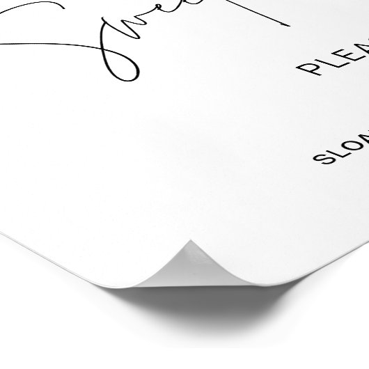 HARLOW Love Is Sweet結婚式の引き出物標識 ポスター (角)