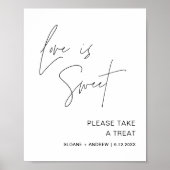 HARLOW Love Is Sweet結婚式の引き出物標識 ポスター (正面)