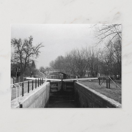 Harlow Mill lock, Essex, UK ポストカード (正面)