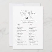 HARLOW Old Wids Tales赤ちゃんシャワーゲームカード 招待状 (正面)