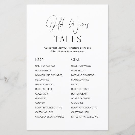 HARLOW Old Wids Tales赤ちゃんシャワーゲーム (正面)