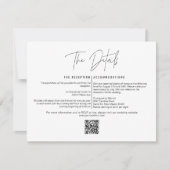 HARLOW QRはっきりしたコーモダンドの結婚詳細カード 招待状 (正面)