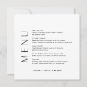 HARLOW Squareディナーメニューカード サンキューカード (正面)