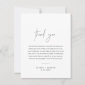 HARLOW's 結婚 Thank you Letter Napkinノートカード 招待状 (正面)