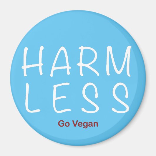 Harm Less – 移動ビーガン（ライトバージョン） マグネット (正面)