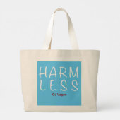 Harm Less – 移動ビーガン（ライトバージョン） ラージトートバッグ (裏面)