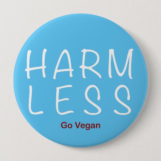 Harm Less – 移動ビーガン（ライトバージョン） 缶バッジ (正面)