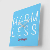 Harm Less - Goビーガン(Light Version) スクエア壁時計 (傾斜)