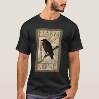 Harm None Wiccan  Black Unisex Short Sleeve Modern Tシャツ