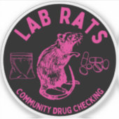 Harm Reduction Sisters Lab Rats Logo シール (正面)