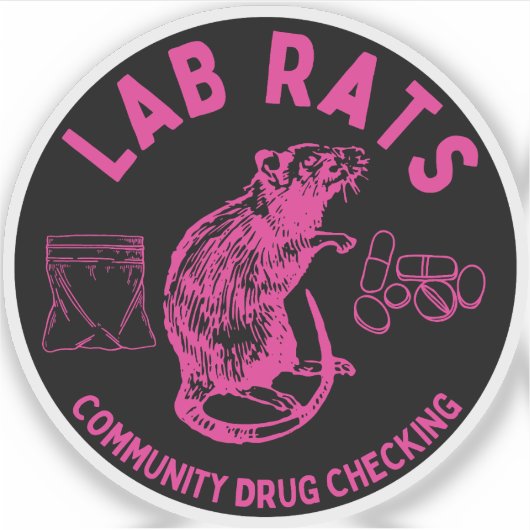 Harm Reduction Sisters Lab Rats Logo シール (正面)