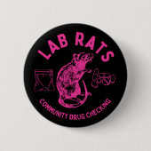 Harm Reduction Sisters Lab Rats Logo 缶バッジ (正面)