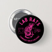 Harm Reduction Sisters Lab Rats Logo 缶バッジ (正面&裏面)