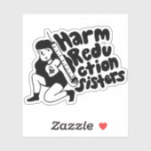 Harm Reduction Sisters Needle Girl シール (シート)