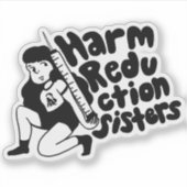 Harm Reduction Sisters Needle Girl シール (正面)