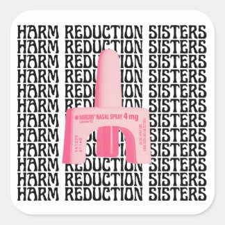 Harm Reduction Sisters Pink Narcan スクエアシール