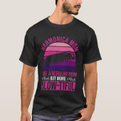 Harmonic Player Mom And Harmonica Mother Tシャツ (正面)