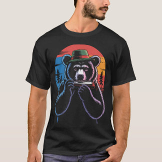 Harmonica Player Animal Musical Instrument Jazz Tシャツ
