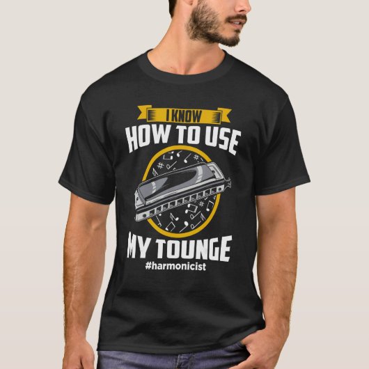 Harmonica Playing For Harmonica Player Harmonica T Tシャツ (正面)