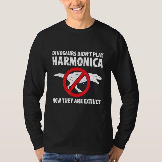 Harmonica Playing For Harmonica Player Harmonica T Tシャツ (正面)